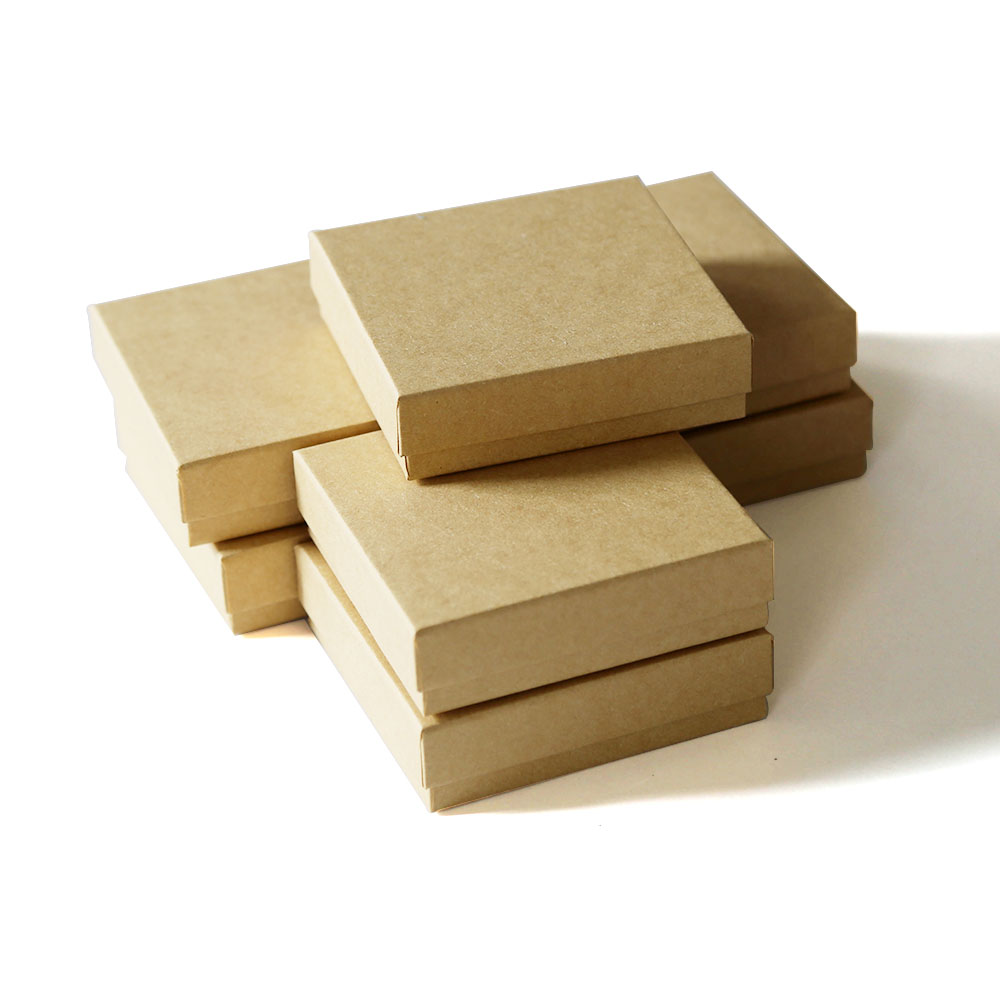 #33 Size Kraft Cotton Filled Packaging Box Jewelry Brown Kraft Boxes Recycled Cardboard Box