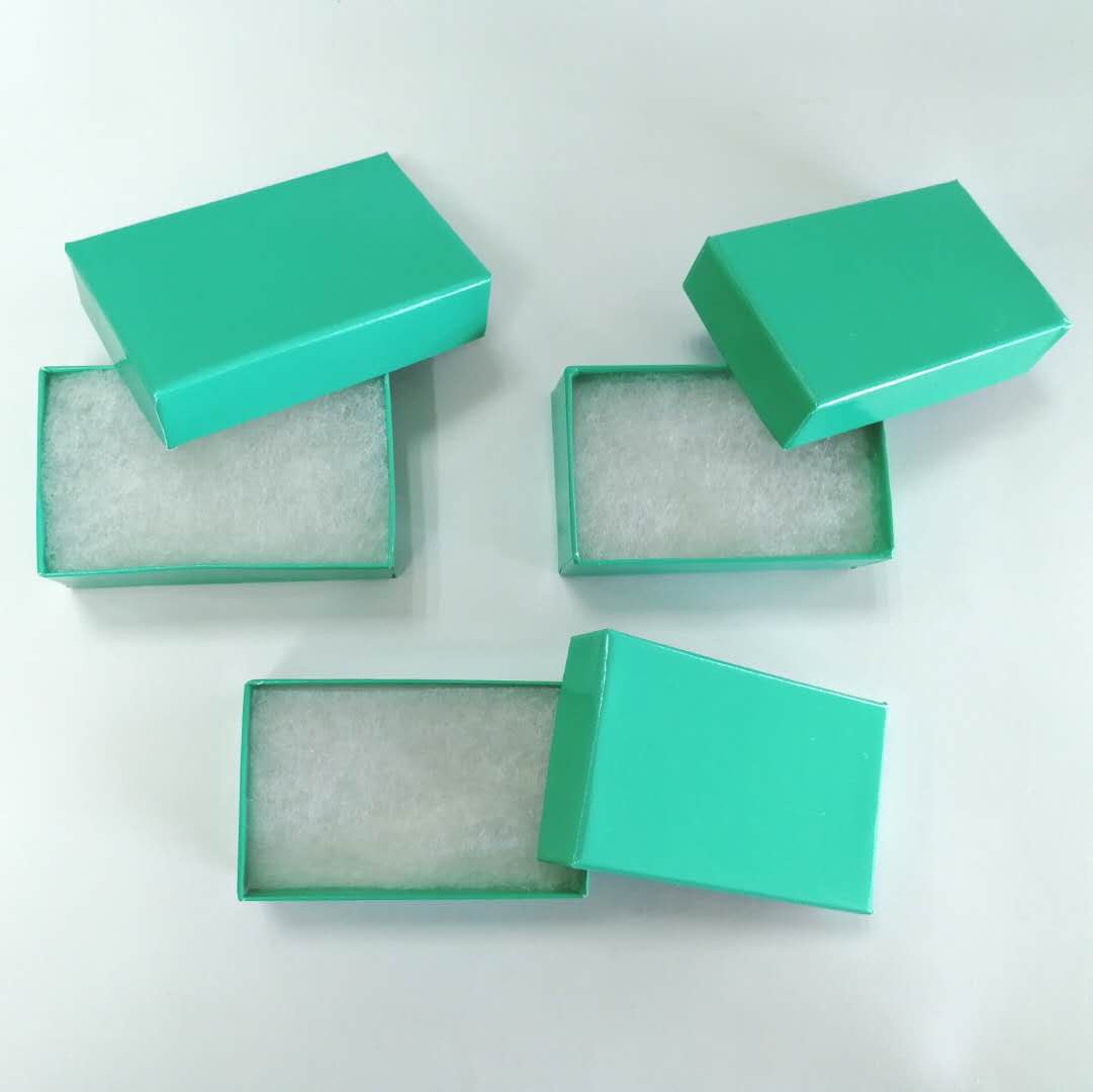 #21 Teal Glossy Cotton Filled Paper Box